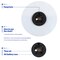 12-Inch Blue Glass Galaxy Wall Clock for Bedroom, Living Room, Office – Frameless Silent Battery Operated Round Clock with Tempered Glass (Requires 1x AA Battery)